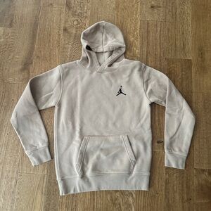 Jordan light brown hoodie with black logo